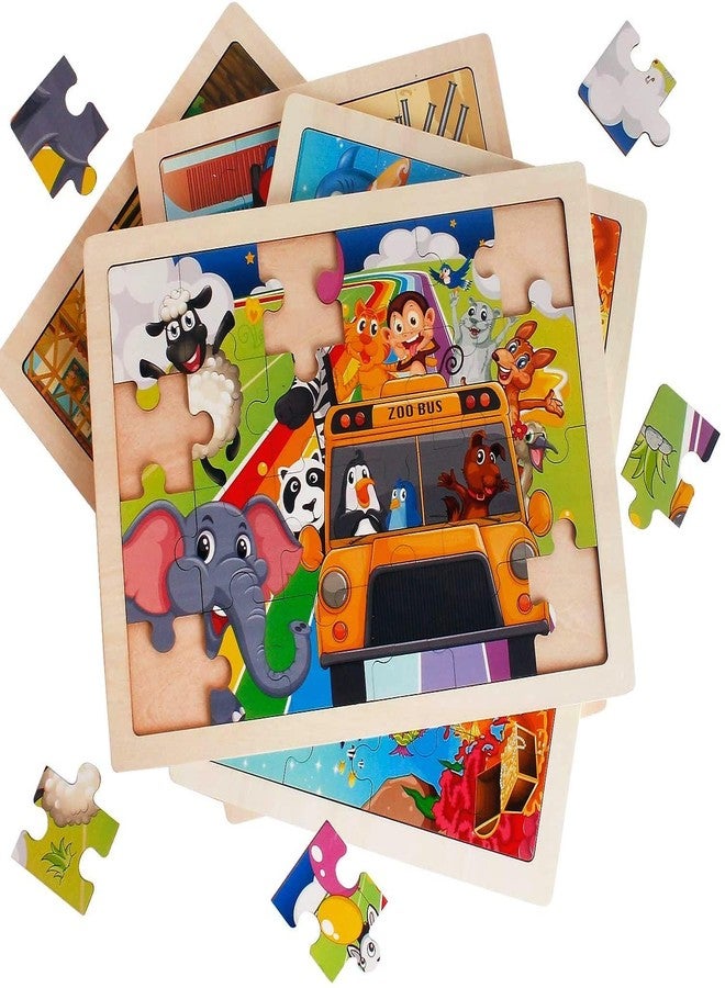 URM مجموعة أحجية URM 4 في 1 لعالم الحيوانات - 35 قطعة لكل مجموعة، متعددة الألوان (حيوانات برية، حيوانات مزرعة، حيوانات بحرية، وطيور) | لعبة تعليمية للأطفال | تنمية القدرات المعرفية | التنسيق بين اليد والعين - Image 5